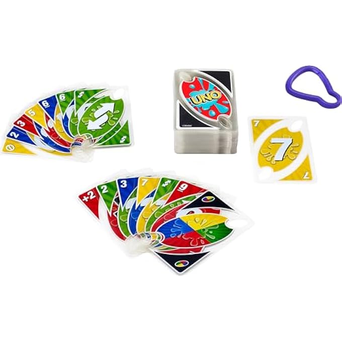 rayihni UNO SPLASH CARD 108 DURABLE, WATERPROOF PLASTIC CARDS PLUS CLIP. MAKES A GREAT GIFT FOR AGES 7 AND OLDER - Image 5